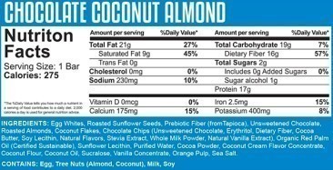 5% Nutrition Knock The Carb Out Keto Bar - Chocolate Coconut Almond