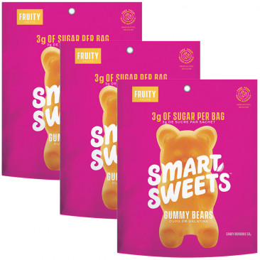 SmartSweets Gummy Bears (3 PACK) - Fruity