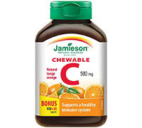 Jamieson Vitamin C 500mg Chewable - Natural Tangy Orange *Bonus Size!*