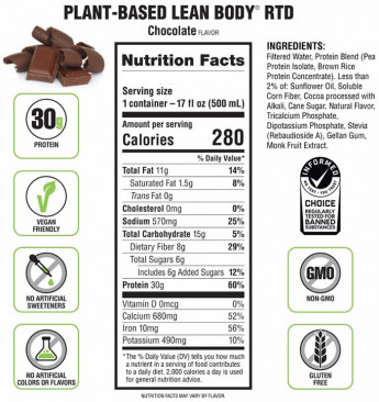 Labrada Plant-Based LEAN BODY Protein Shake RTD *3 PACK!*