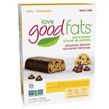 Love Good Fats Plant-Based Protein Bar - Chocolate Chip Cookie Dough