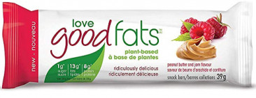 Love Good Fats Plant-Based Protein Bar - Peanut Butter & Jam (Best Before 01/2021)
