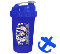 Popeye's Supplements Typhoon Mini Shaker w/Anchor - Blue