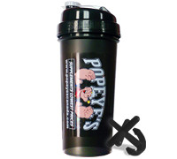 Popeye's Supplements Shaker Cup "Typhoon w/Anchor" - Black