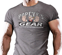 Popeye's GEAR T-Shirt 'Training Shirt' - Charcoal