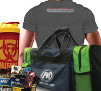 PVL Gym Bag + Branded T-Shirt + Mutant Shaker Cup + 10 Assorted Product Samples